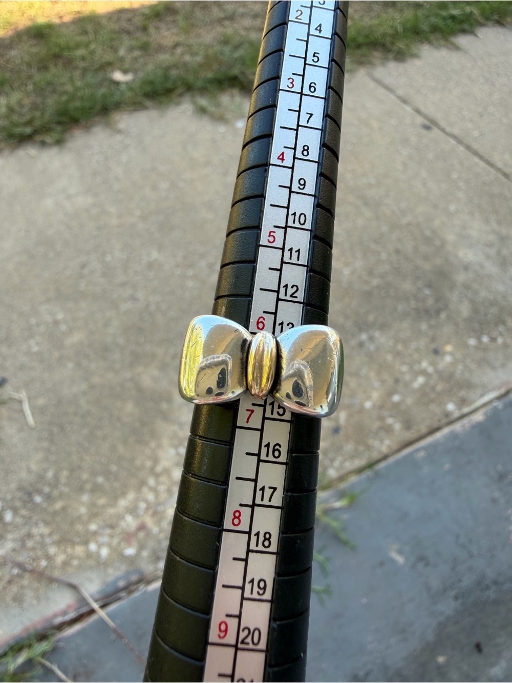 Retired bow ring (sterling silver & 14kt gold center)